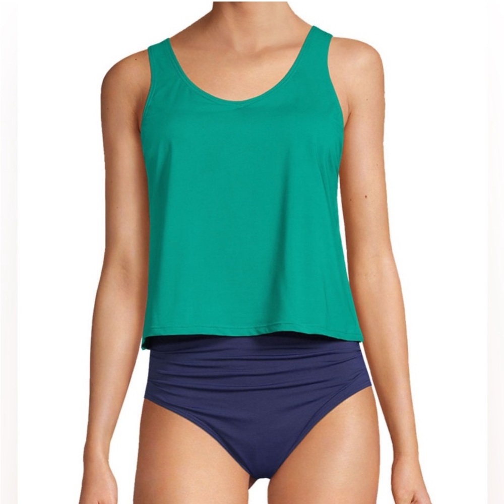 Green and Navy Women's Swimwear